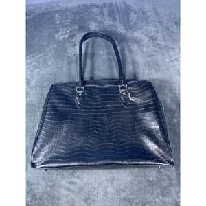 Lap Top Bag Mobile Edge For Her Large Black Faux Croc The Milano Padded Red